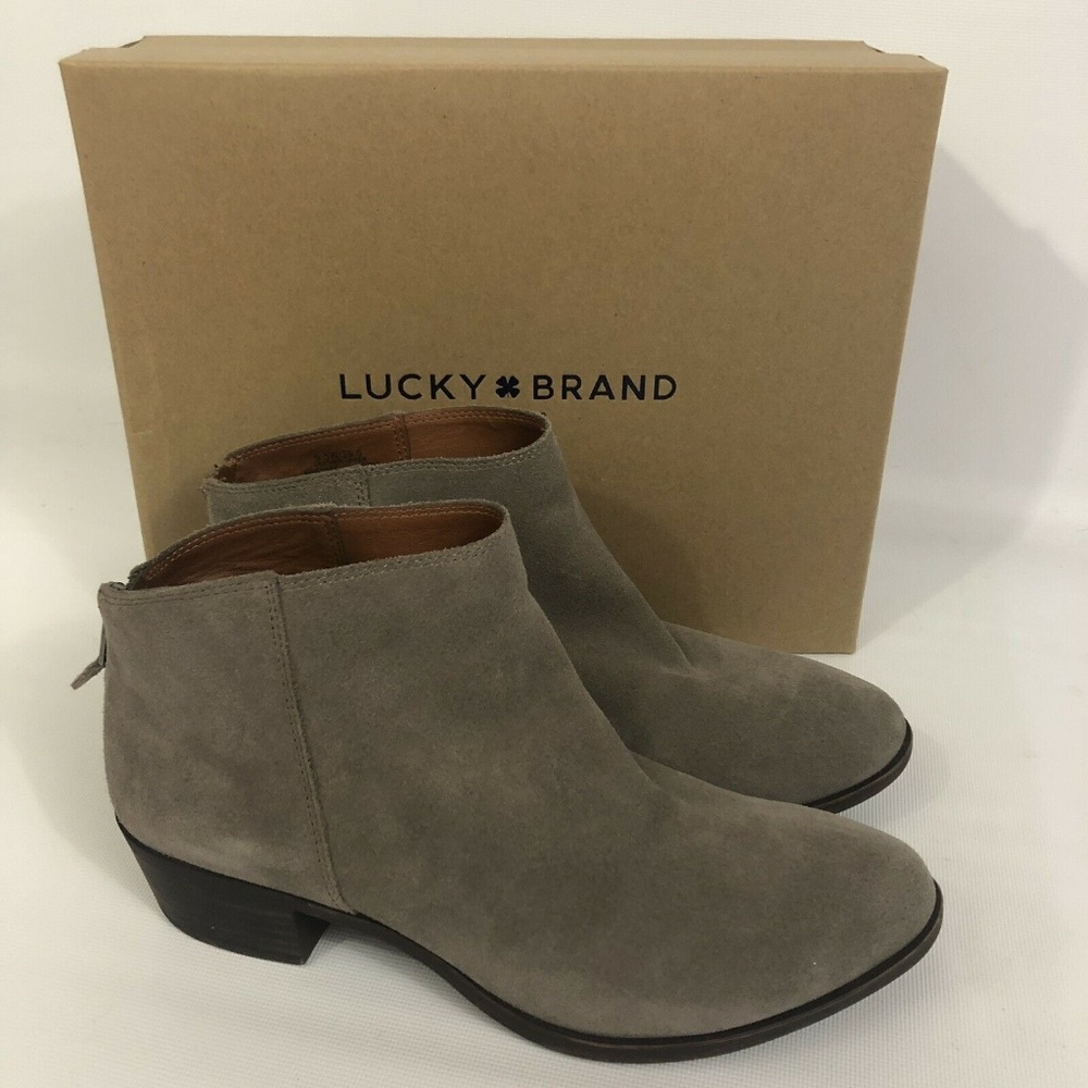 Lucky Brand BREMMA Ankle Boots Size 9.5W Suede NEW